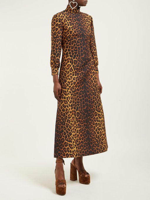 gucci leopard print dress