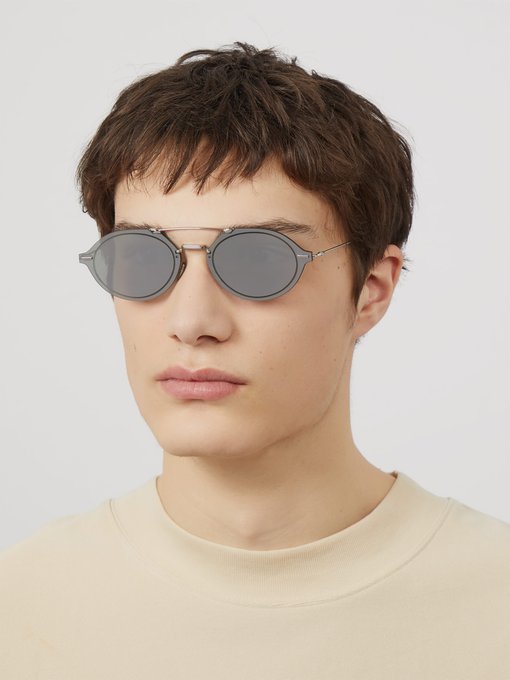 DiorChroma3 oval metal sunglasses | Dior Homme Sunglasses ...