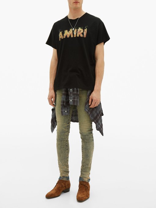 amiri fire t shirt