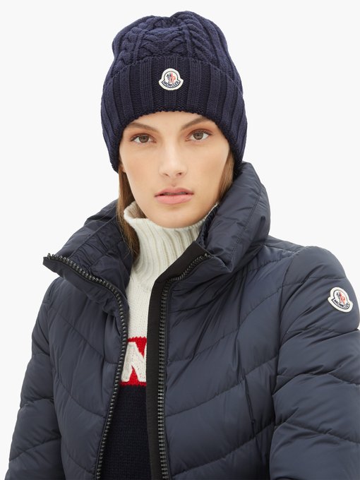 moncler cable knit beanie