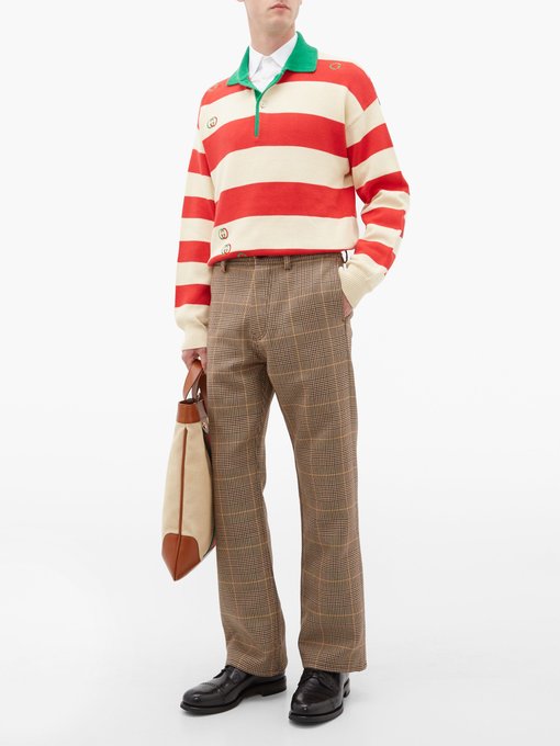 GG striped cotton polo sweater | Gucci 