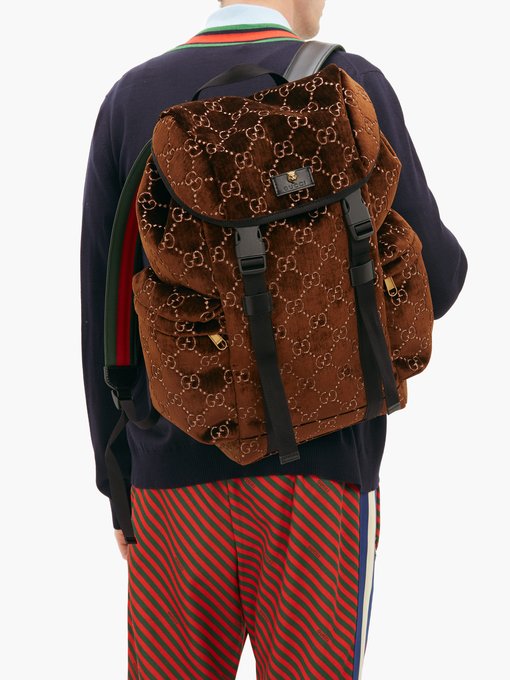 gucci velvet backpack