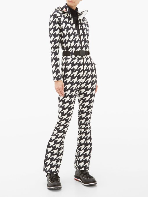 Star houndstooth technical all-in-one ski suit | Perfect Moment ...
