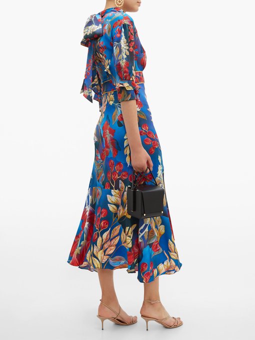Floral-print hammered silk-blend dress | Peter Pilotto | MATCHESFASHION US