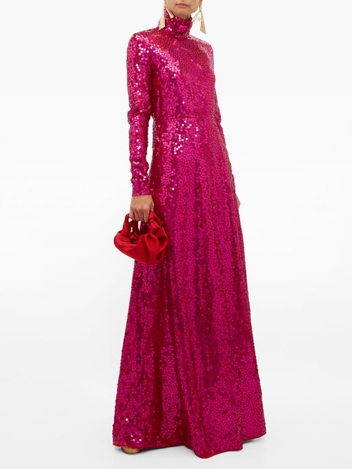 High-neck sequinned gown | The Attico | MATCHESFASHION US