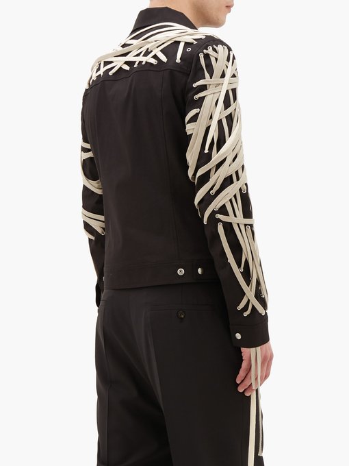 Laceup technicalgabardine jacket Rick Owens MATCHESFASHION US