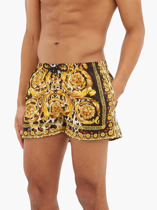 versace baroque swim shorts