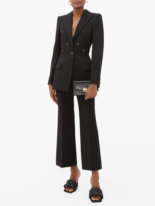 Flared flocked-button wool-crépe suit jacket | Givenchy | MATCHESFASHION US