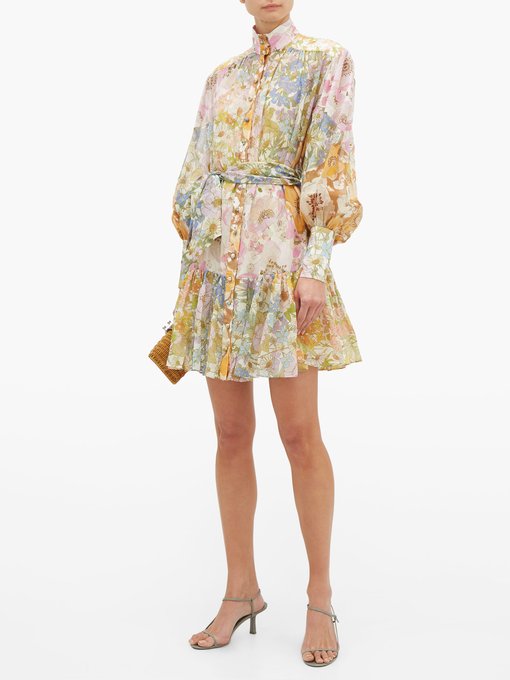 Super Eight floral-print chiffon dress | Zimmermann | MATCHESFASHION US