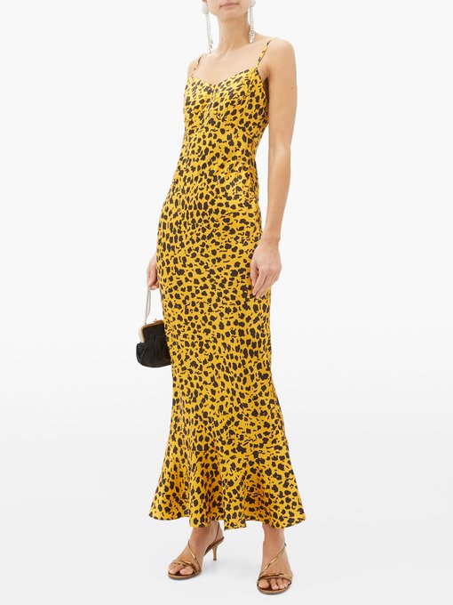 saloni leopard dress