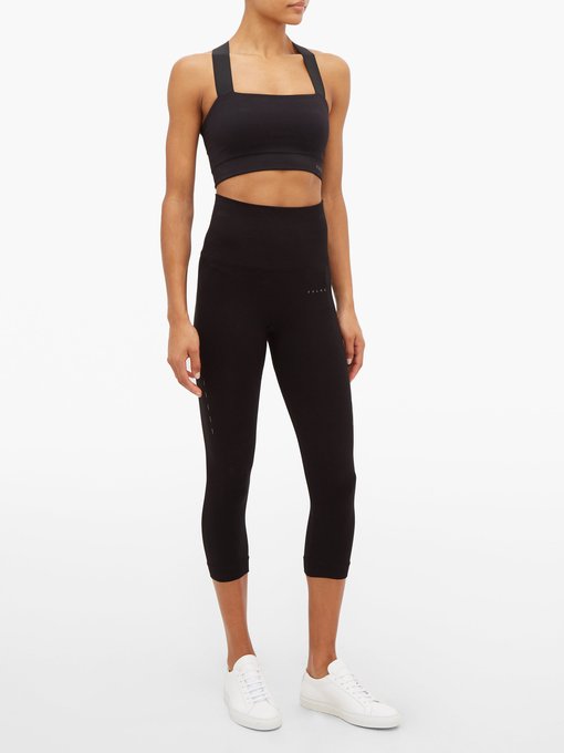 high rise sports bra