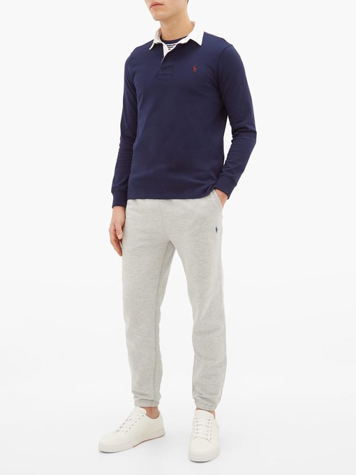 polo shirt with track pants