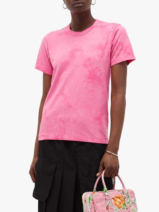 comme des garcons pink tie dye shirt