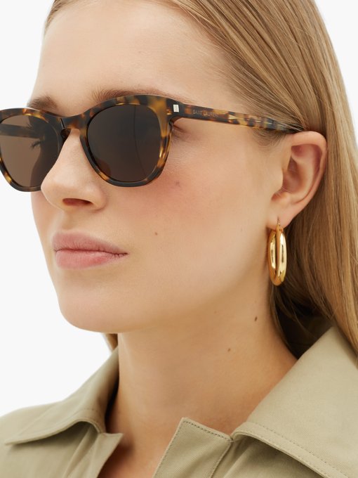 saint laurent tortoise shell sunglasses