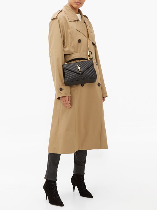 Exaggerated-collar cotton trench coat | Saint Laurent | MATCHESFASHION US