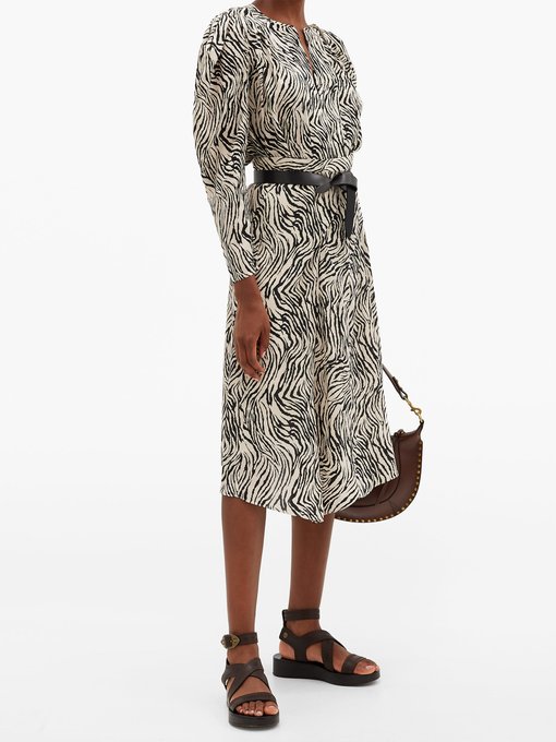 Cacia zebra-print silk-blend midi skirt | Isabel Marant | MATCHESFASHION US