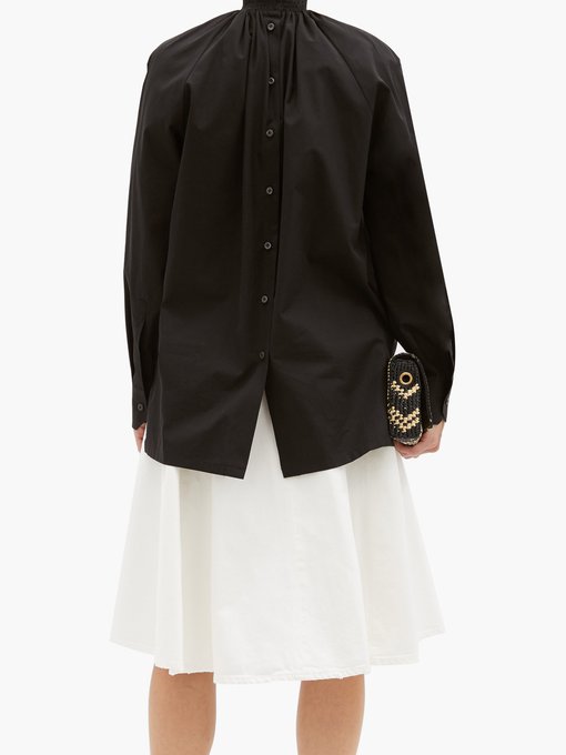 High-neck cotton-poplin blouse | Prada | MATCHESFASHION UK