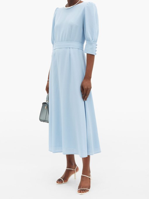 Kane bishop-sleeve wool-crepe midi dress | Goat | MATCHESFASHION US