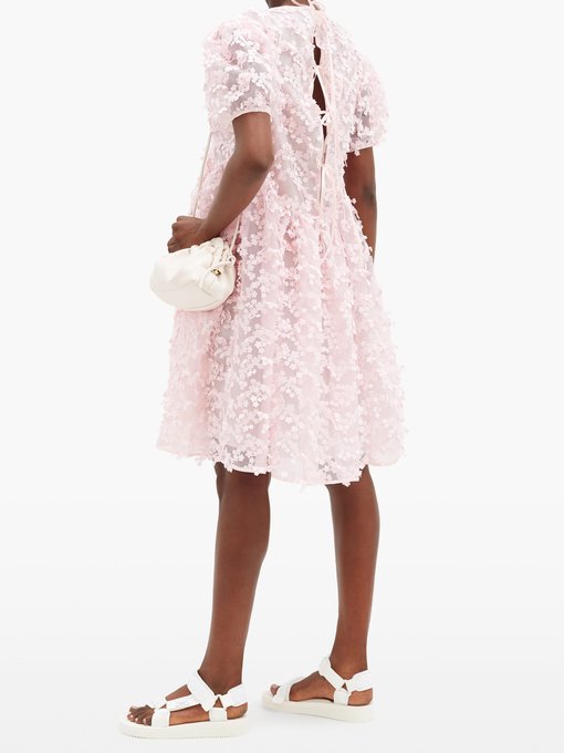 Tira floral-appliqué tulle mini dress | Cecilie Bahnsen | MATCHESFASHION US