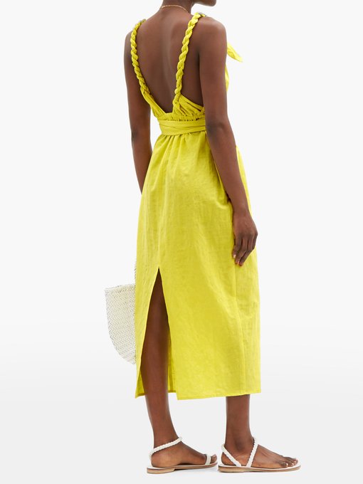 Calypso Braided Strap Cotton Blend Dress Mara Hoffman MATCHESFASHION US