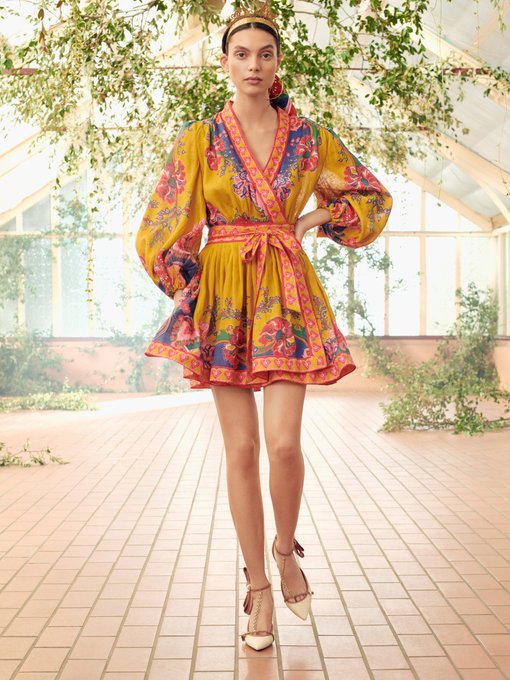Lovestruck floral-print linen dress | Zimmermann | MATCHESFASHION UK