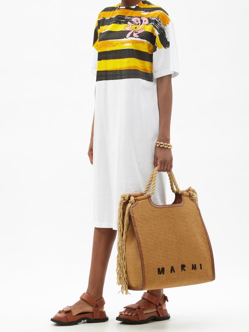Marcel large faux-raffia tote bag | Marni | MATCHESFASHION US